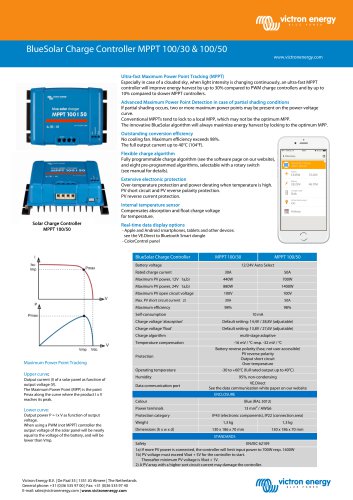 BlueSolar Charge Controller MPPT 100/30 & 100/50