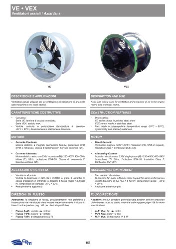 AXIAL FANS VE &bull; VEX
