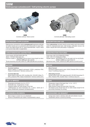 SELF-PRIMING ELECTRIC PUMP SBM