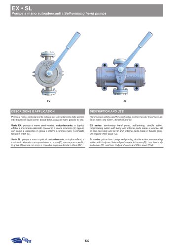 SELF-PRIMING HAND PUMPS EX &bull; SL