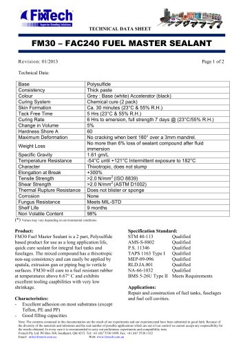 FM30  FAC240 FUEL MASTER SEALANT