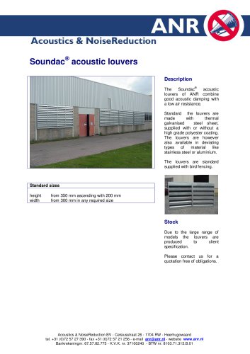 Soundac acoustic louvres