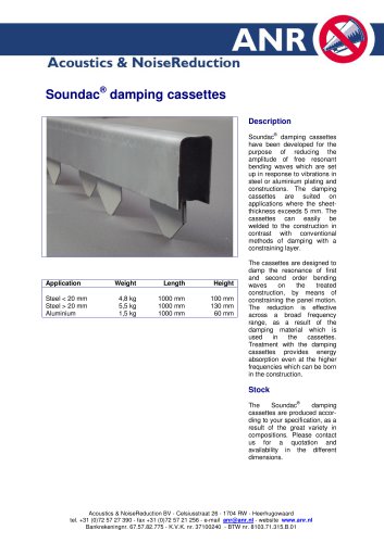 Soundac Damping Cassettes