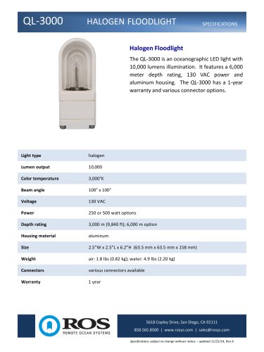 QL-3000 HALOGEN FLOODLIGHT