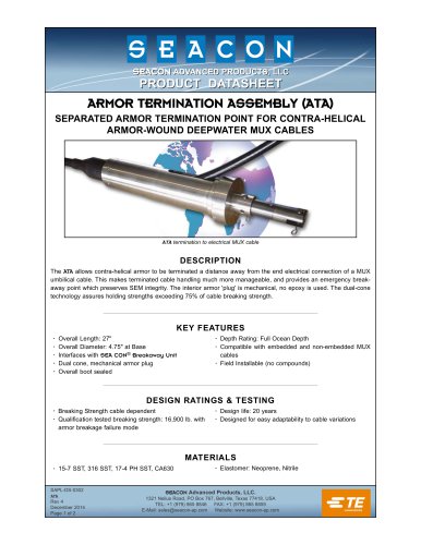 ARMOR TERMINATION ASSEMBLY (ATA)