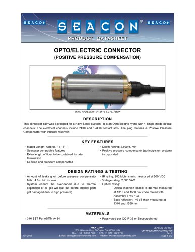 SEACON-DS-0101 Opto Electric Connector Rev 2