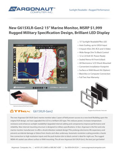 New G615XLR-Gen2 15” Marine Monitor,