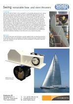 Swing retractable bow- and stern thrusters
