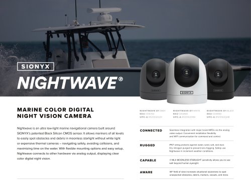 SIONYX NIGHTWAVE Marine night vision camera