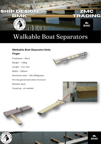Walkable Jetty Fingers / Boat Separators