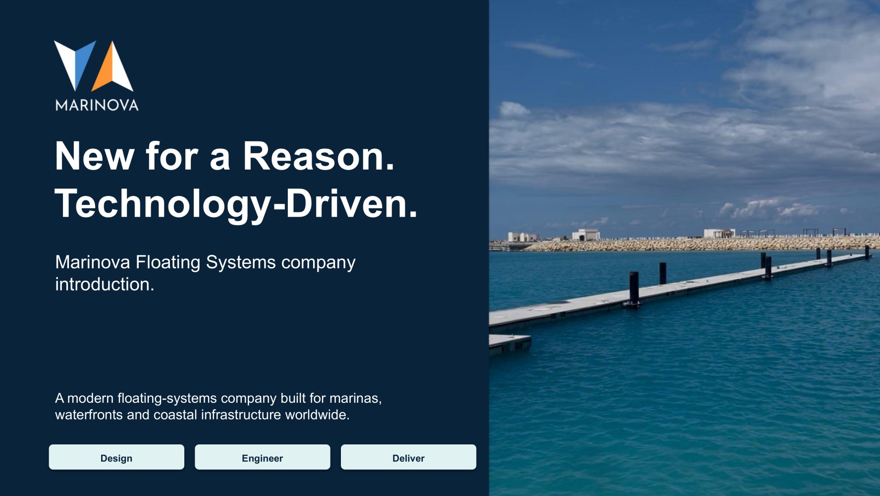 Marinova Presentation - New for a Reason - Marinova Floating Systems B.V.