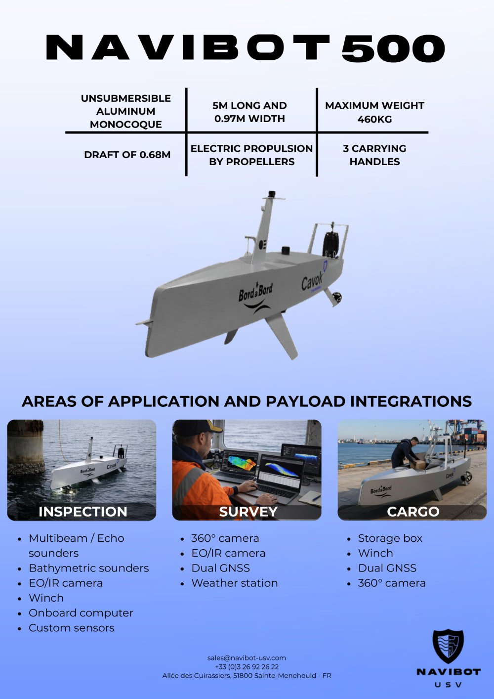 Navibot 500 Specs - Navibot USV