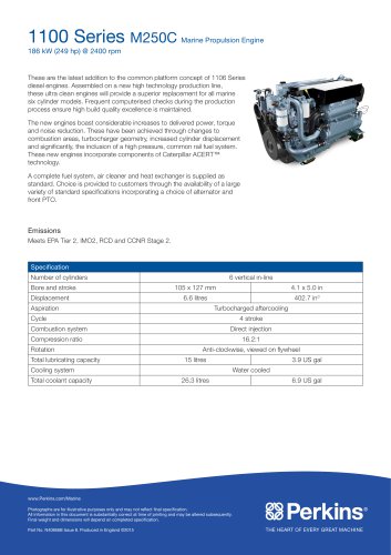 M250C Marine Specification Sheet