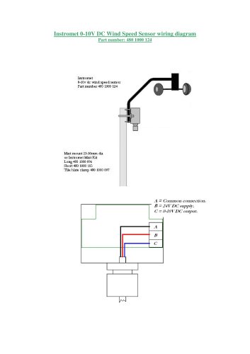 Instromet 0-10V DC Wind Speed Sensor wiring diagram