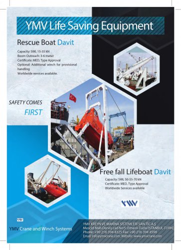 YMV Freefall Lifeboat Davit Brochure