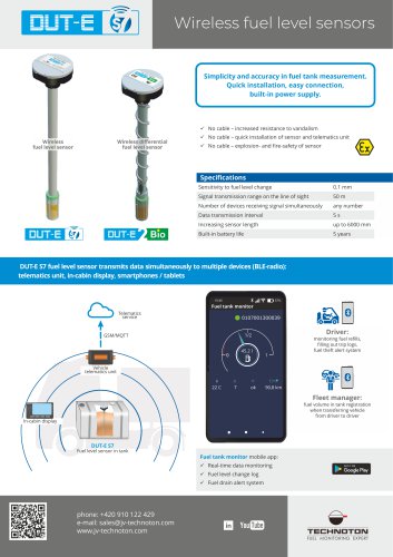 DUT-E S7 Wireless fuel level sensor