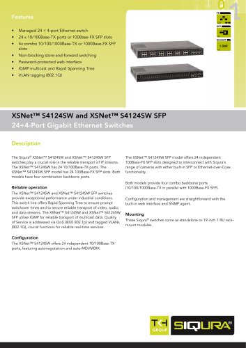 XSNet S4124 SW - 24+4-Port Gigabit Ethernet Switches