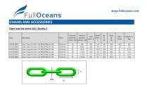 Mooring Chains & Accessories - Technical specifications