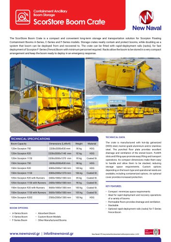 ScorStore Oil Containment Boom Crate