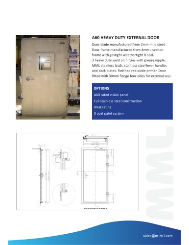 A60 Heavy Duty Fire Door