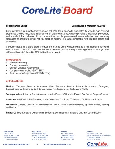 CoreLite Board Data Sheet